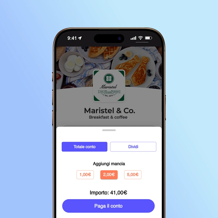 Menu digitale con pagamento online