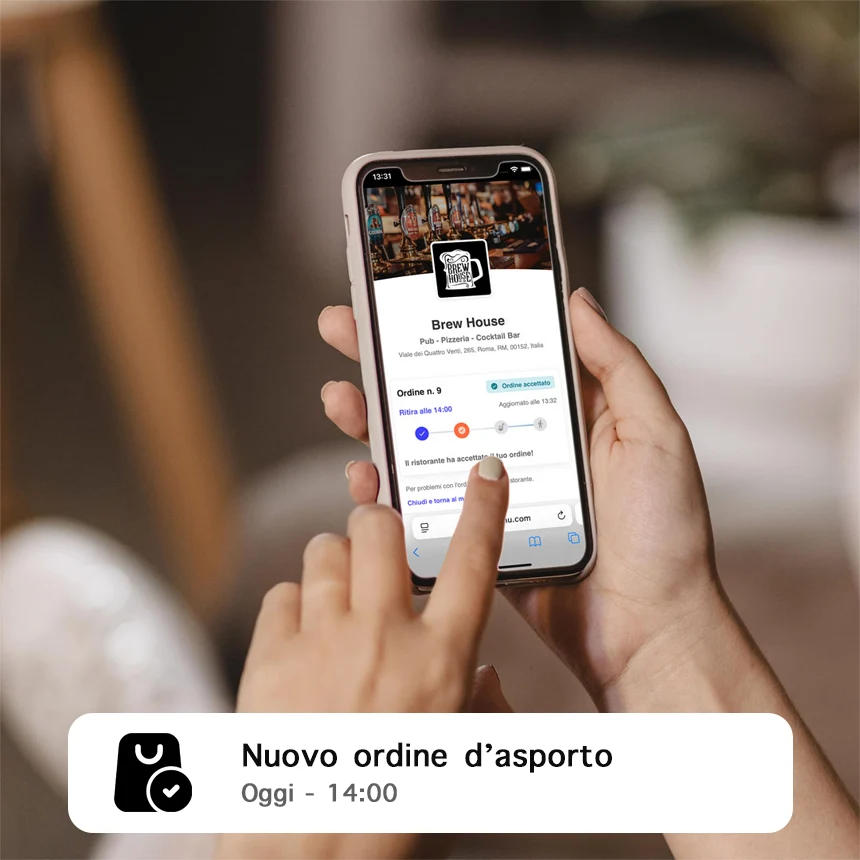 pagina web ordini d'asporto